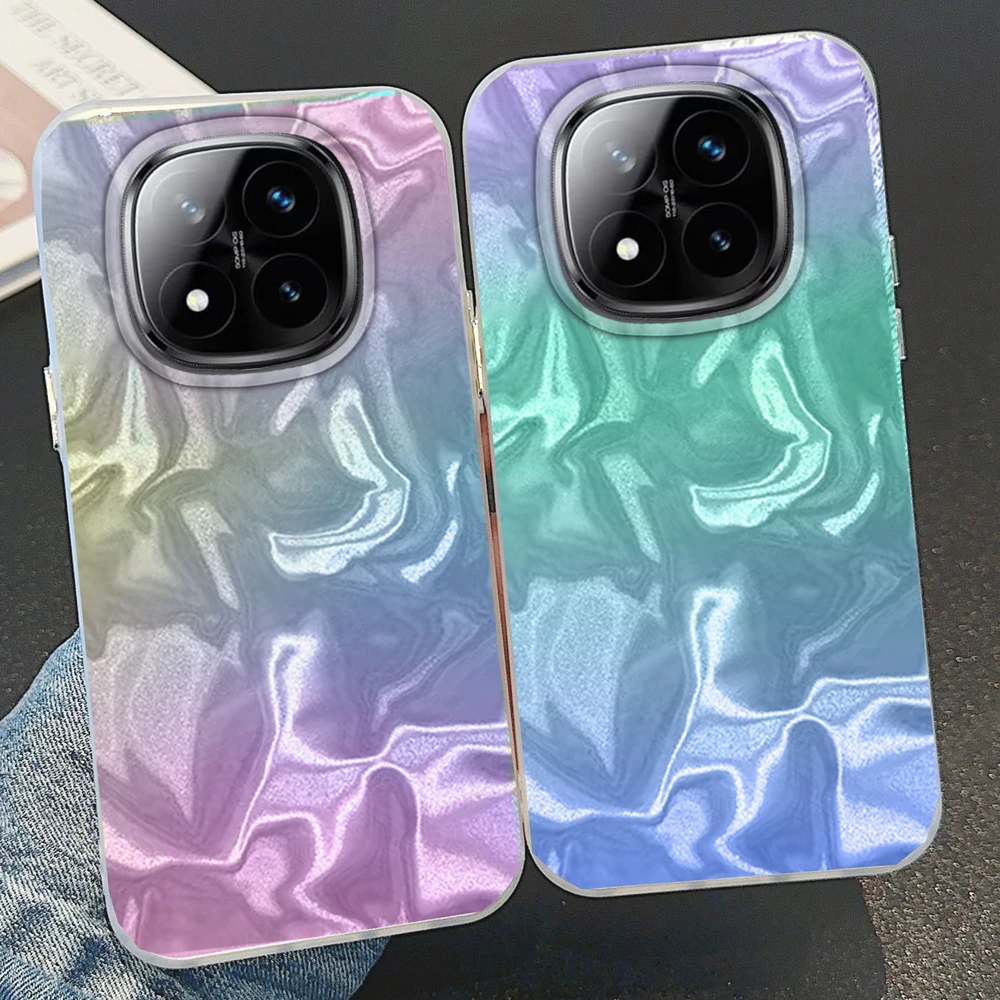 Textura de onda de agua Gradual para Xiaomi Redmi Note 14 13 A3 13T 14T Pro A3 A5 13C 14C A4 funda protectora de silicona