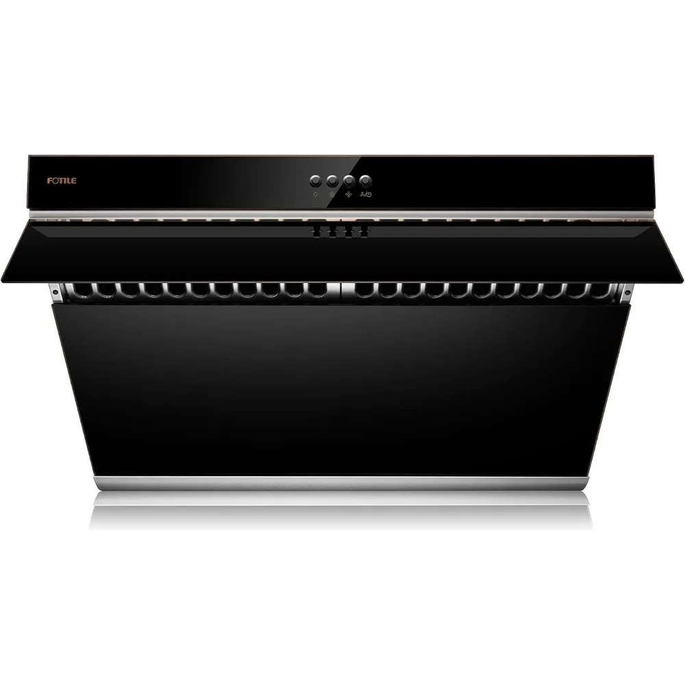 

Range Hood Unique Side-Draft Design for Under Cabinet or Wall Mount Modern Kitchen Vent Hood Powerful Motor LED Lights