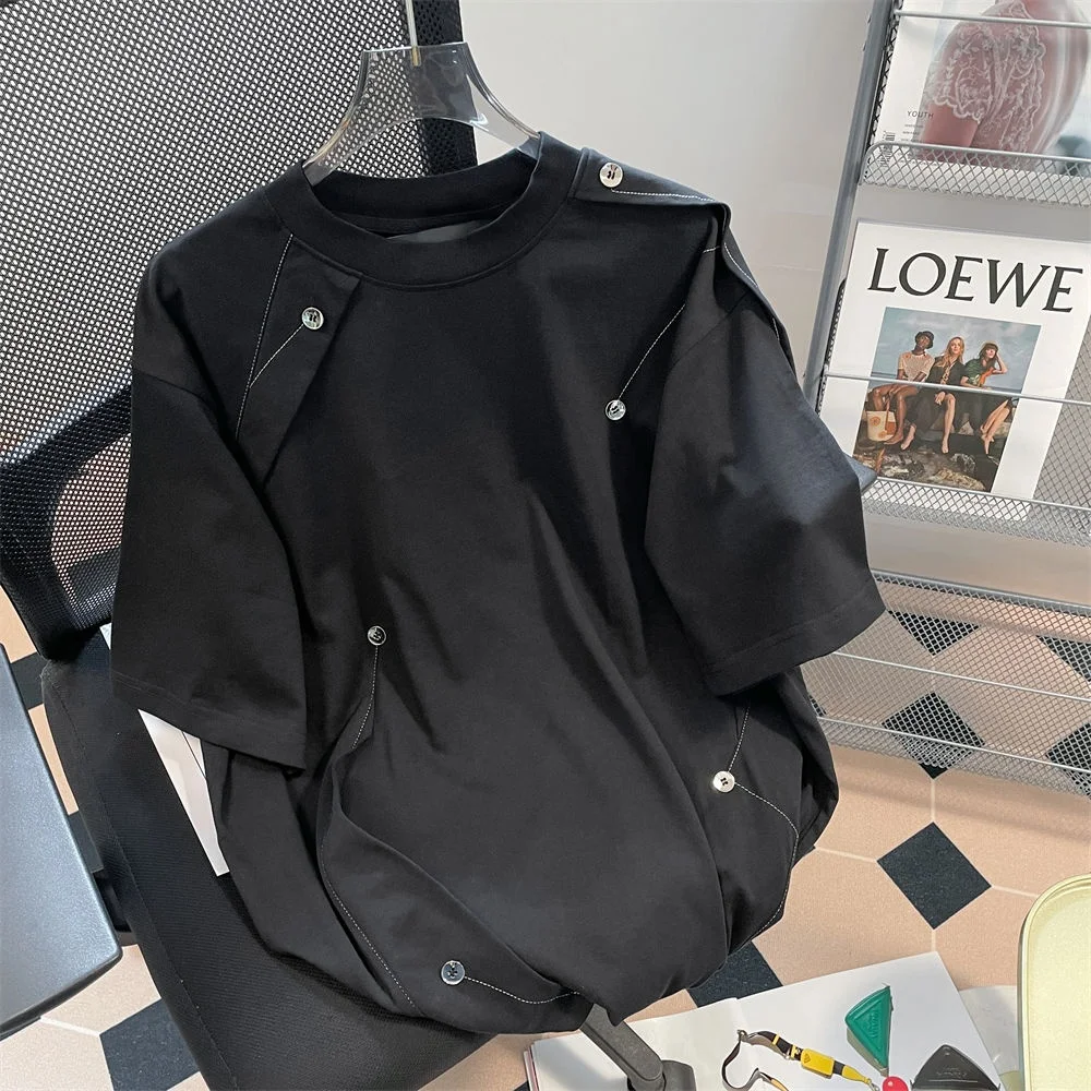 

Summer Large Size 300 Pou American Sle ort Sve Loose Men's T-irt Breathable Comfortable Casual Streetwear