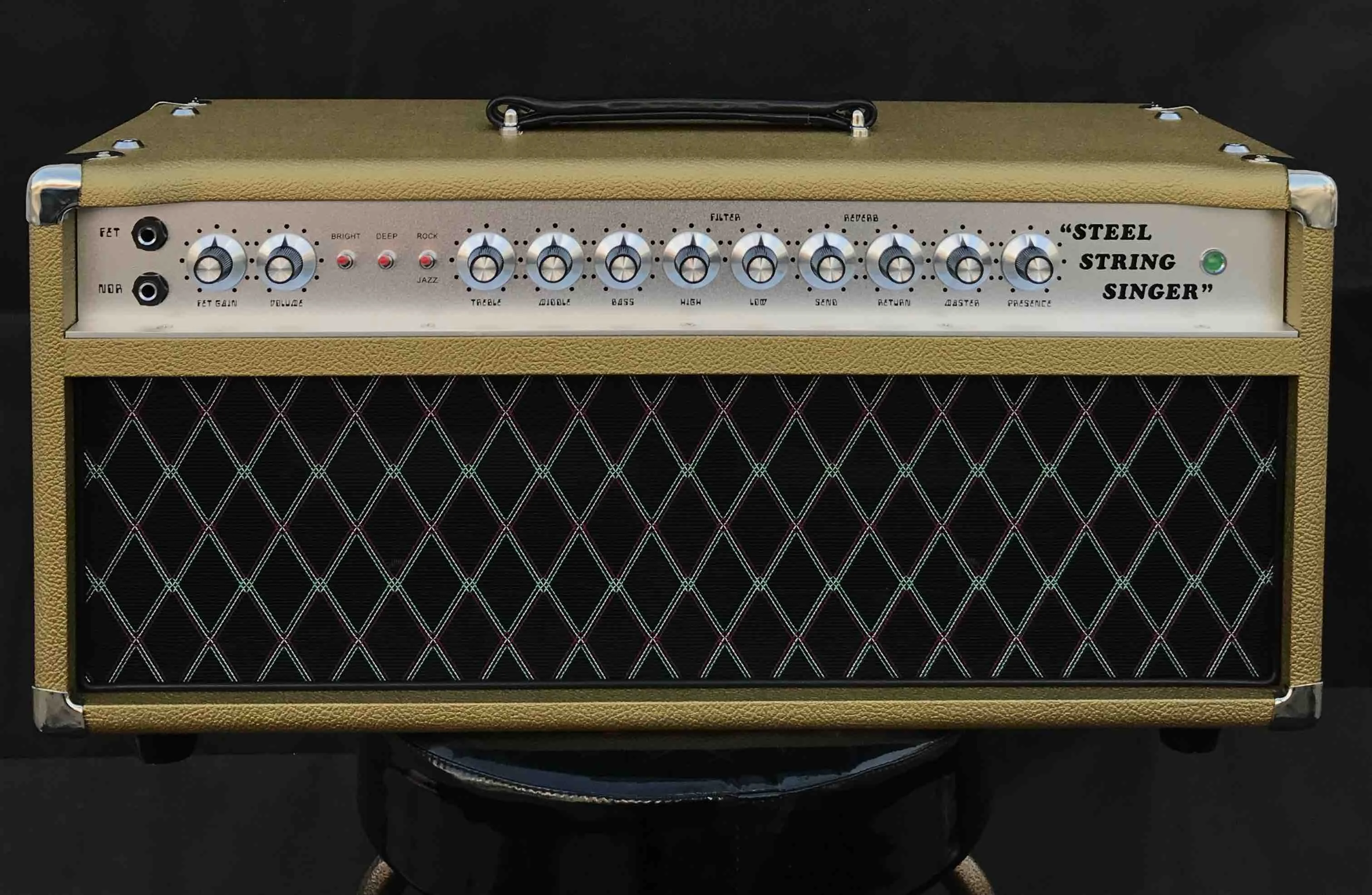 Custom Dumble Clone Amp Head Steel String Singer SSS 100 in Gold or Brown or Snake Tolex Color 5881*4 12ax7*4 12at7*1