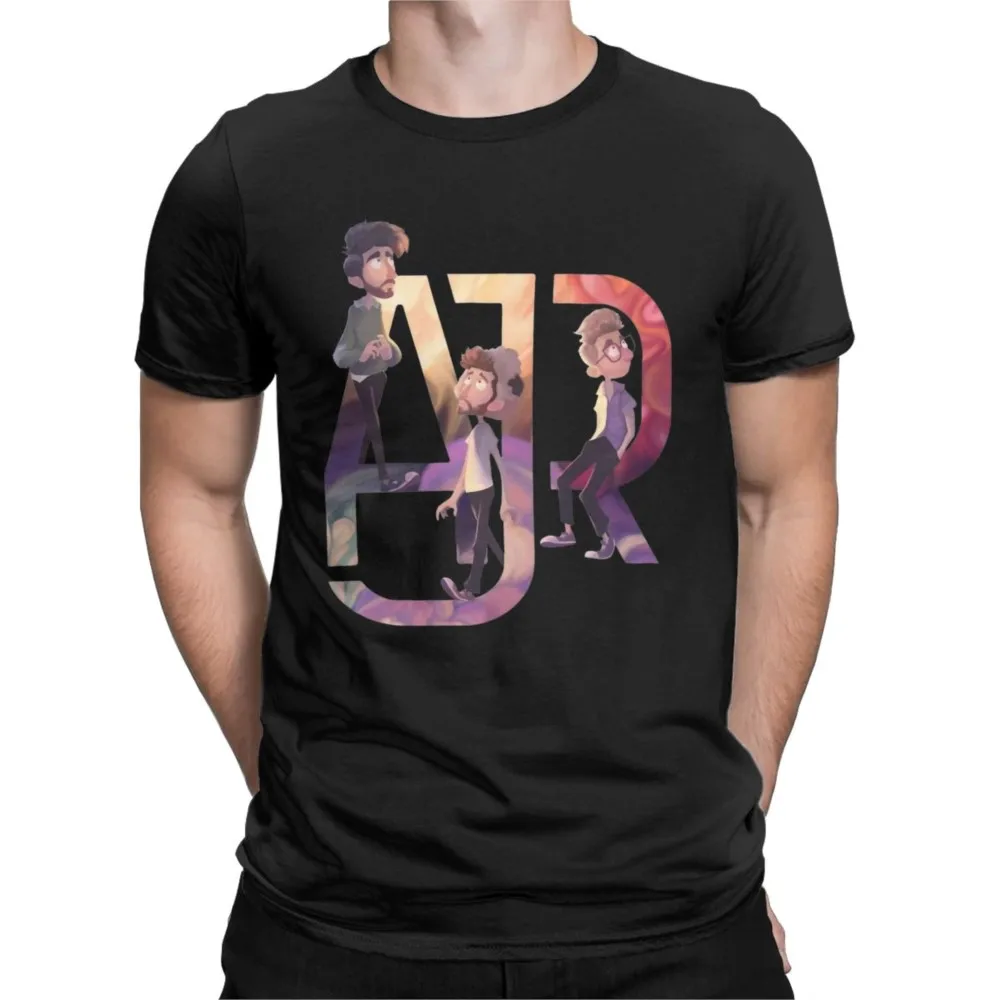 Novelty AJR Band Rock T-Shirts for Men O Neck Pure Cotton T Shirt Neotheater MusicTour Fashion Short Sleeve Tees Classic Tops