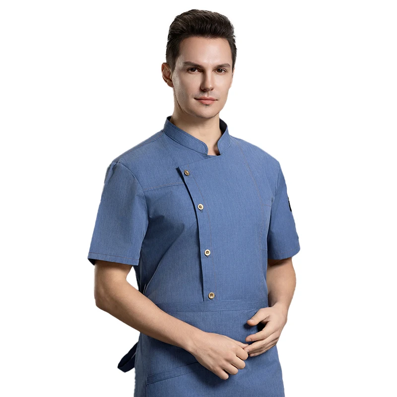 Jaqueta de cozinha para homens e mulheres, Camisas do Chef, Roupas de restaurante, Roupas de trabalho garçom, Uniforme de cozinheiro para padaria