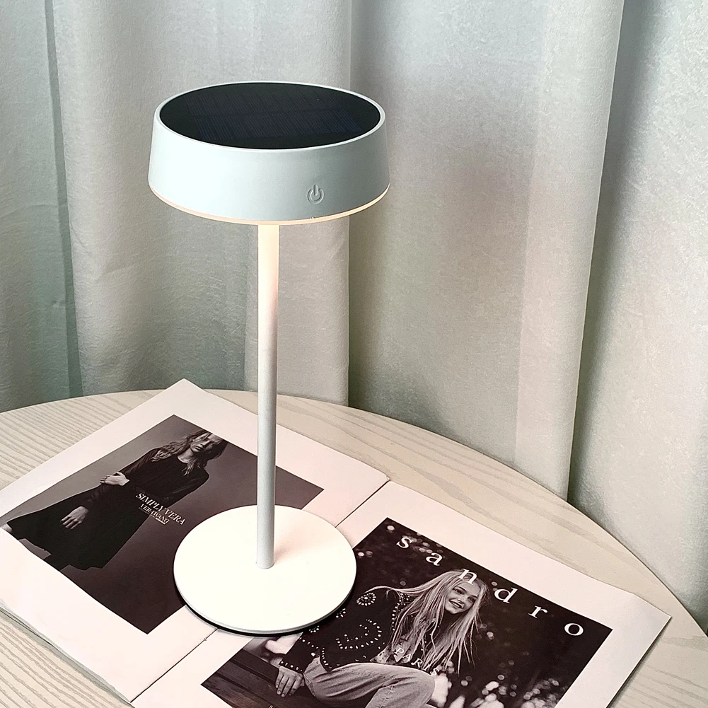 

Настольная лампа на солнечной батарее, светодиодная настольная лампа с регулируемой яркостью, аккумуляторная беспроводная настольная лампа, портативный ночник для внутреннего и наружного использования