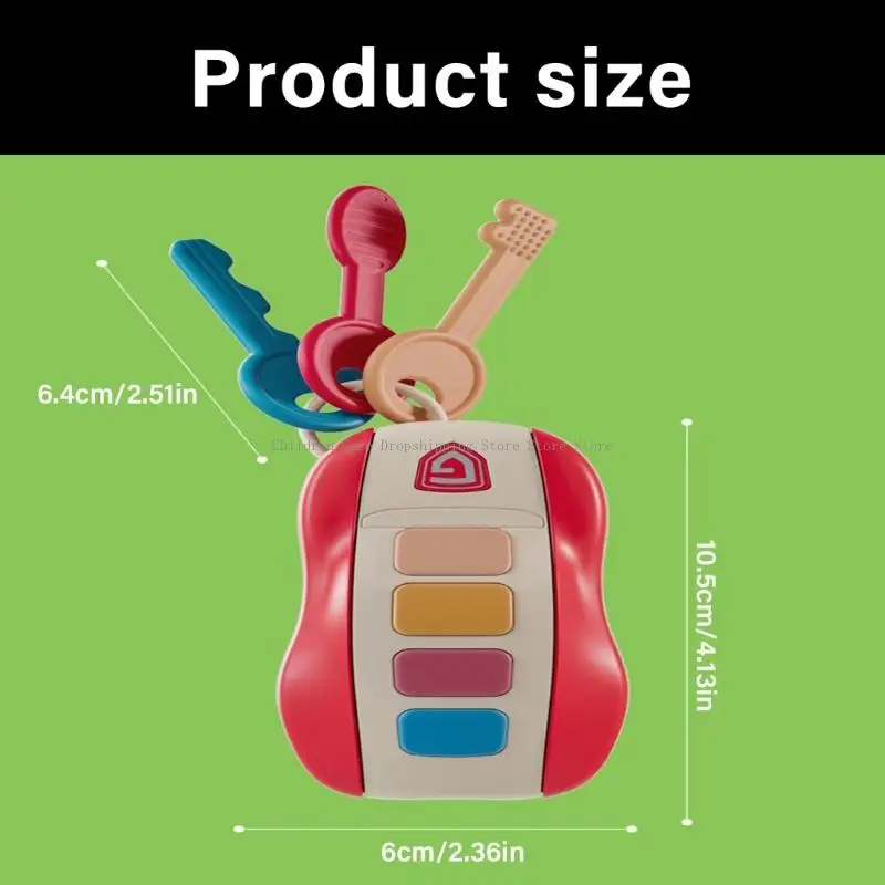 Realistisch auto -sleutelspeelgoed met muziekgeluidseffecten baby vroege leeronderwijs speelgoed