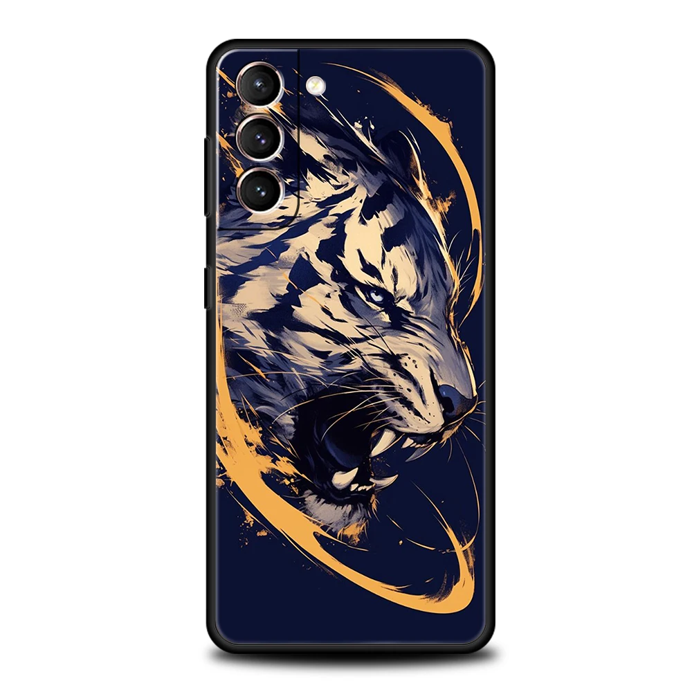 Tier Tiger Handyhülle für Samsung Galaxy S24 S23 S22 S20 S21 FE Ultra S10 S10E S9 S8 Plus 5G Silikonhülle Capas Fundas Taschen – Detail 2