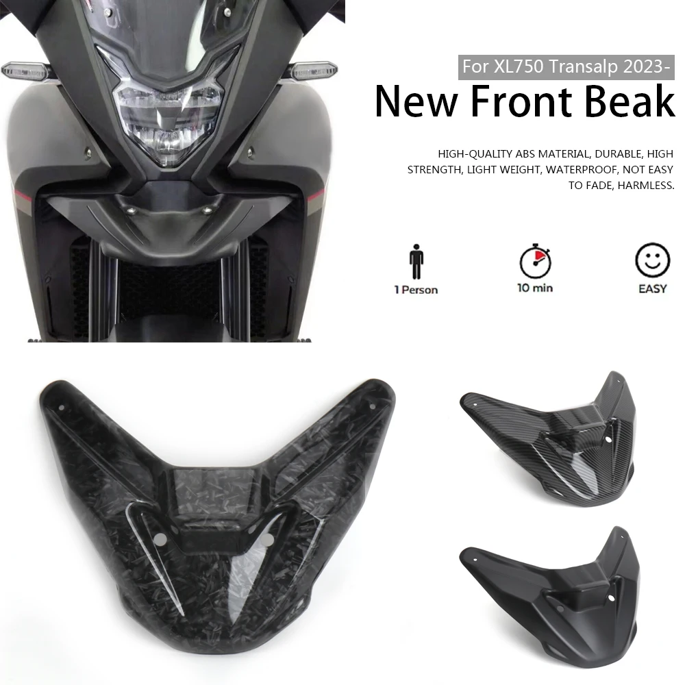 For HONDA XL750 TRANSALP 2023 2024 Motorcycle Front Beak Fender Extender Nose Fairing Cowl Extension Wheel Cover XL 750 Transalp