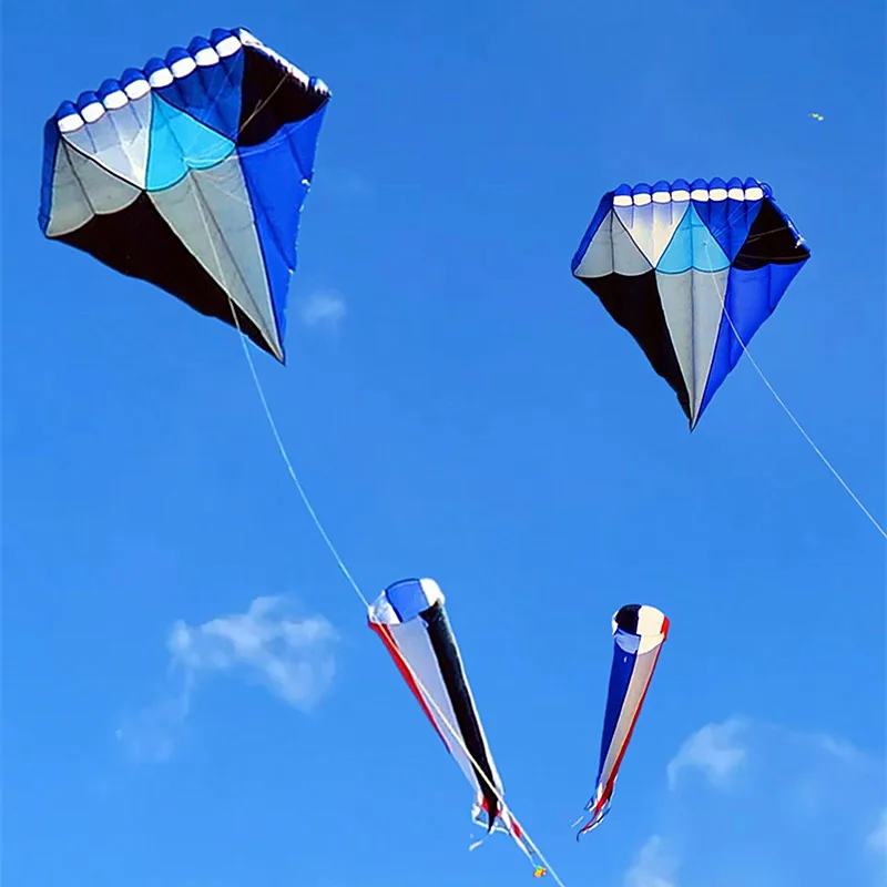 

free shipping 3m blue diamond kite flying for adults outdoor toys carrete de cometa drachen fliegen erwachsene air bounce fun