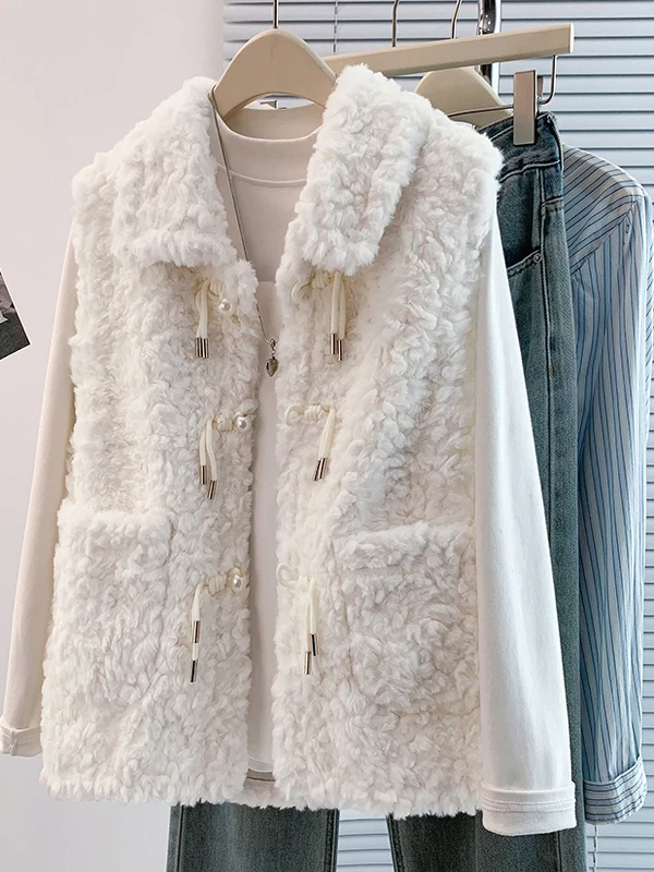 

Ele женский слинг-джак, осень-зима 2022, свободный легкий теплый жилет большого размера с модным воротником, Thiened