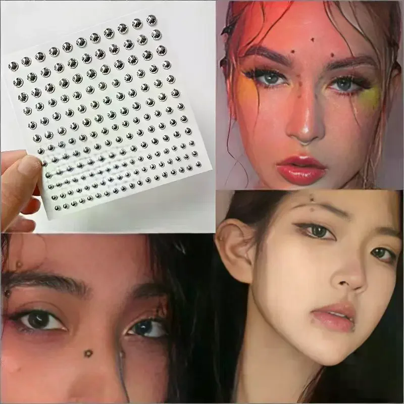 Non Piercing Lip Nails Sticker Selfadhesive Waterproof Reusable Fake Lip Nail Eyebrow Nose Ring Body Belly Button Jewelry 2Pcs