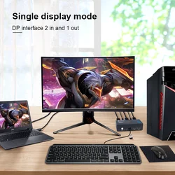 PWAY KVM Switch HDMI 4 In 2 Out Support Resolution 4K@30Hz Four USB2.0 Keyboard And Mouse Printer Switch For PC Laptop