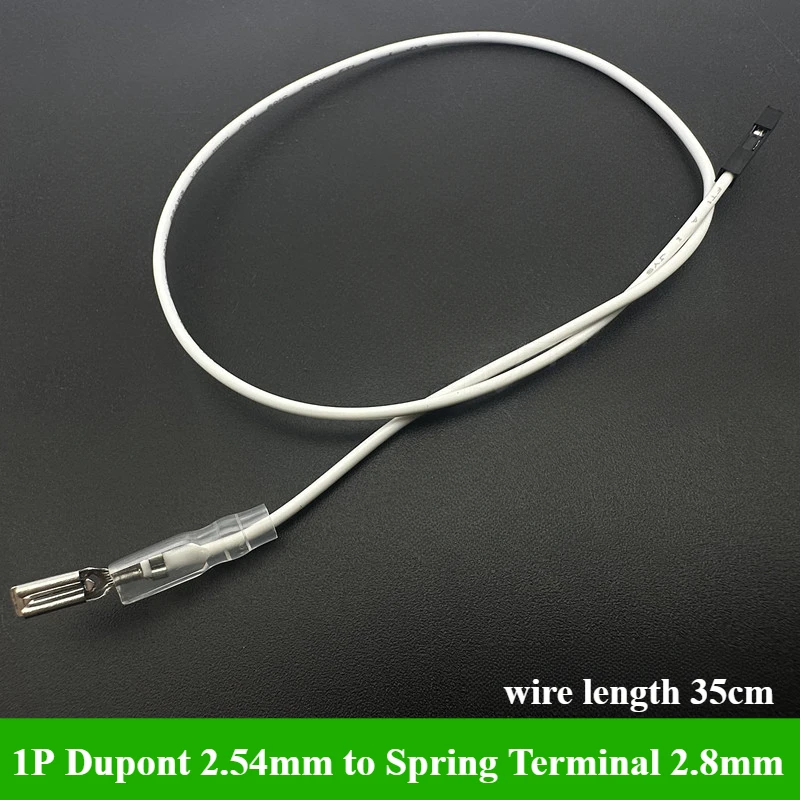 5-100Pcs/lot 1P/2P Dupont 2.54mm to Spring Terminal Wire 2.8mm/4.8mm switch line socket connector wire length 30cm/35cm 22AWG