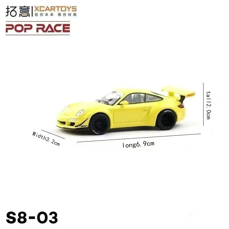 POPRACE1/64 Porsche SINGER 964 Targa Alloy Car Model Sports Car Ornaments Men's Toys - Image 3