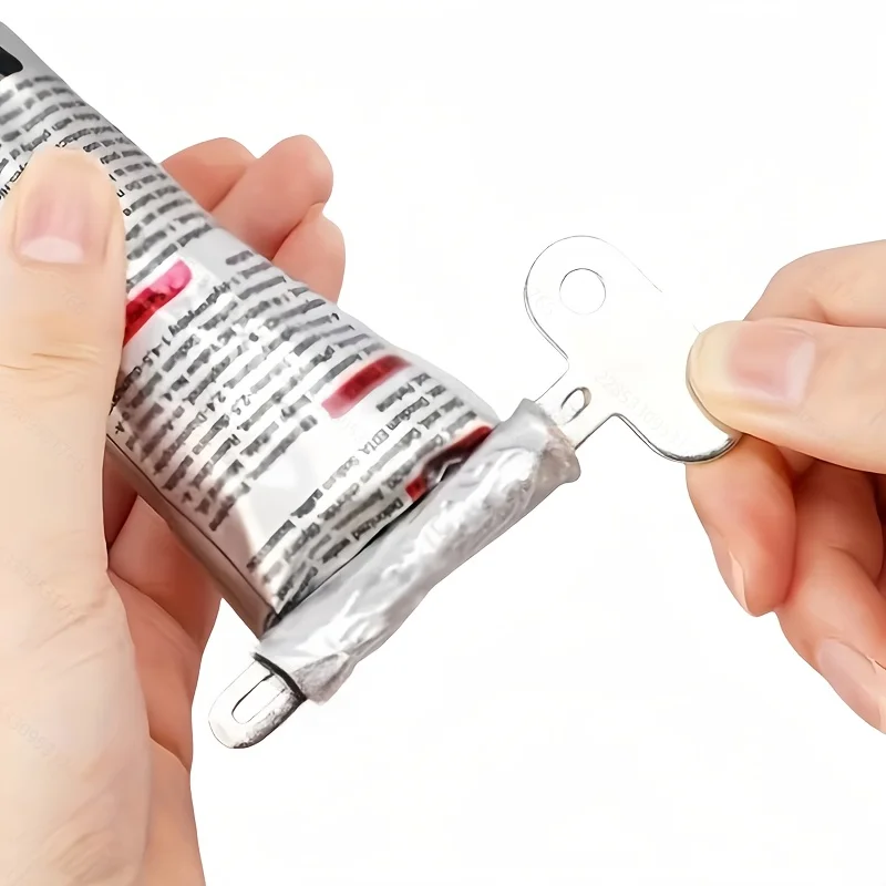 20PCS Stainless Steel Toothpaste Squeezer with Key Ring Hole Manual Squeezer Suitable For Toothpaste Facial Cleanser Hand Cream