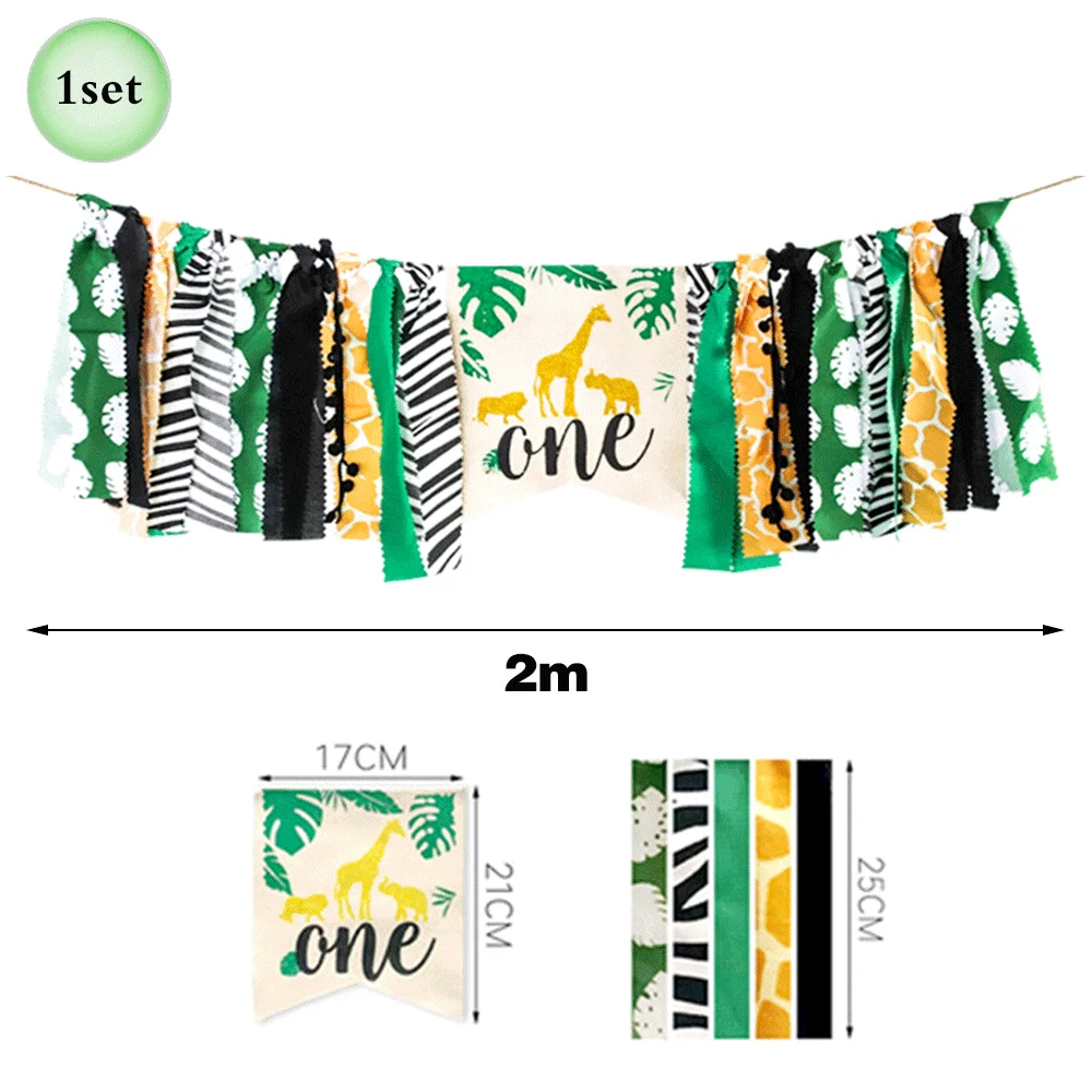 1 Satz Wald Tier Leopard Tiger Druck Platte Tischdecke Servietten Wald Banner Dschungel Safari wild eine Geburtstags feier Dekoration – Detail 10