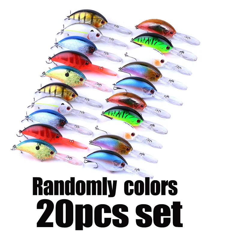 HENGJIA 11,7G 9CM Angelköder Rock Crank Bait Crankbait Minnow Bass Dreifachhaken Schwimmköder Wobbler mit Langer Großer Zunge