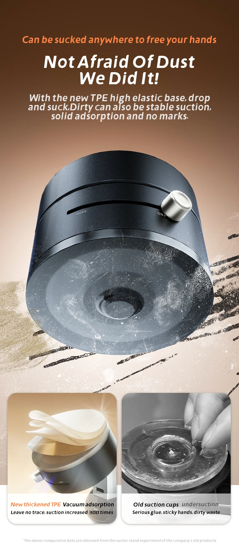 Mini Vakuum Doppel Seite Magnetische Saugnapf Halter Faltbare Küche Faul Telefon Halterung Für iPhone Android Smartphone – Detail 9