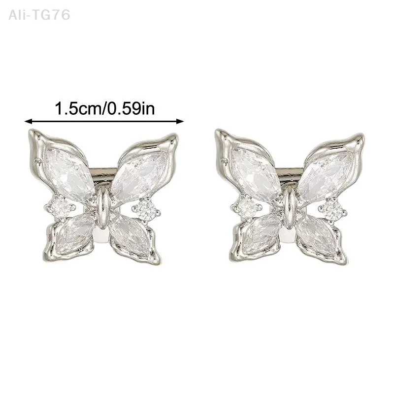 [P] Trendy Butterfly Rhinestone Earbud Charms Earphone Clips For Open Ear Wireless Earbuds Jewelry Decoration For Girls Gift