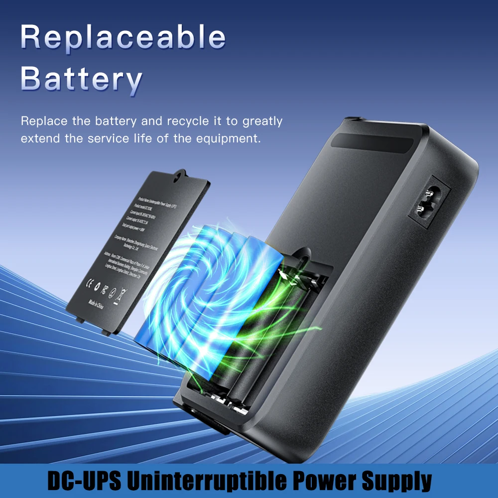 36 واط شاشة ديجيتال UPS إمدادات الطاقة غير المنقطعة 5 فولت 9 فولت 12 فولت محول طاقة احتياطية صغيرة لا بطارية لجهاز توجيه واي فاي DC1036L #3