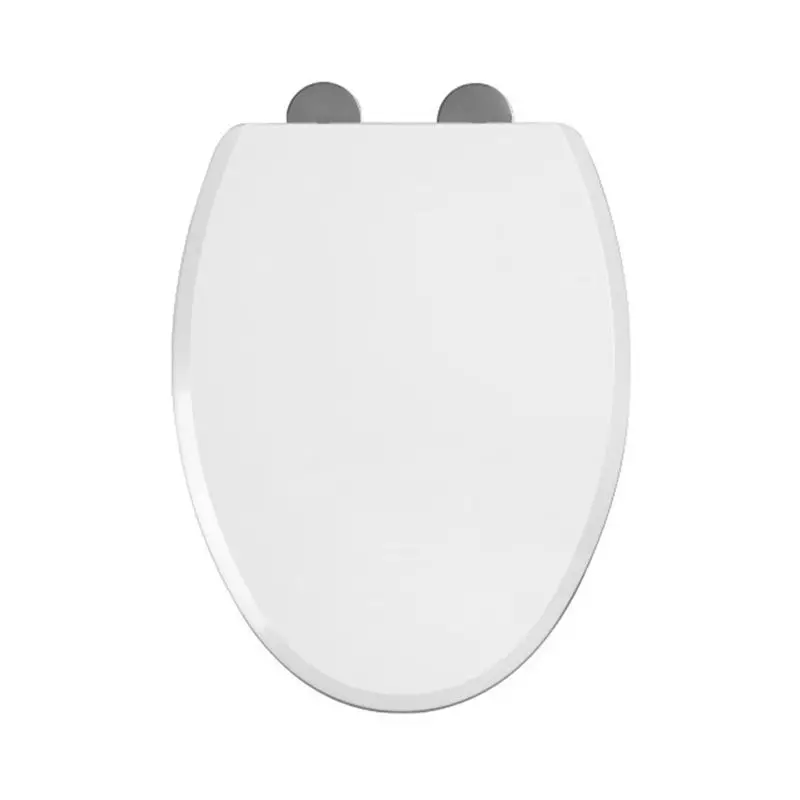 AT19-1 PCS Elongated Toilet Seat Quick-Release Hinges White Slow Close Heavy Duty, Never Loosen Toilet Seats For Adults And Chil