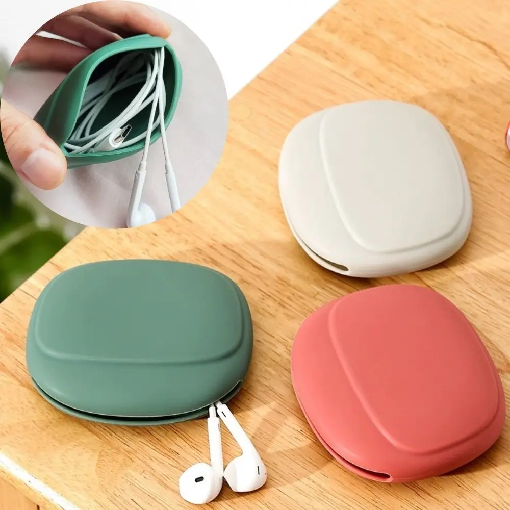 Silicone Earphone Data Cable Storage Bag Key Lipstick Small Item Organizers For Travel Cute Headphone Storage Box Coin Purse Hot