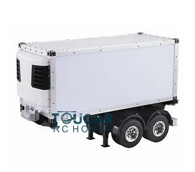 

US Stock TOUCAN 20ft RC Reefer Semi Trailer Container for Remote Control Toy 1/14 DIY TAMIYA Tractor Truck Sturdy Realistic Details