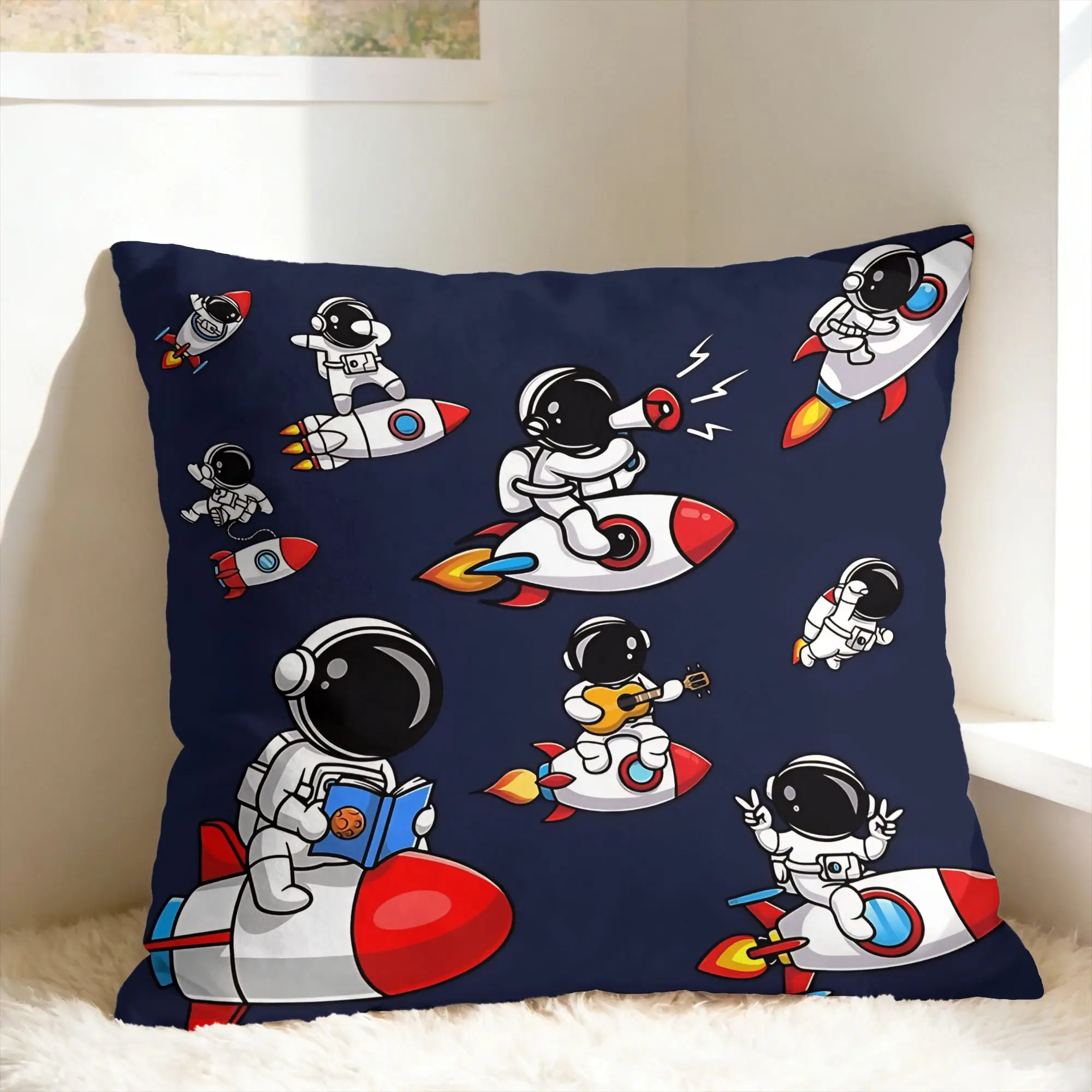 Astronaut & Rocket & Planets Pillowcases  Fashion Pillow Case For Chair Sofa Home Decor Comfy Pillow Cover