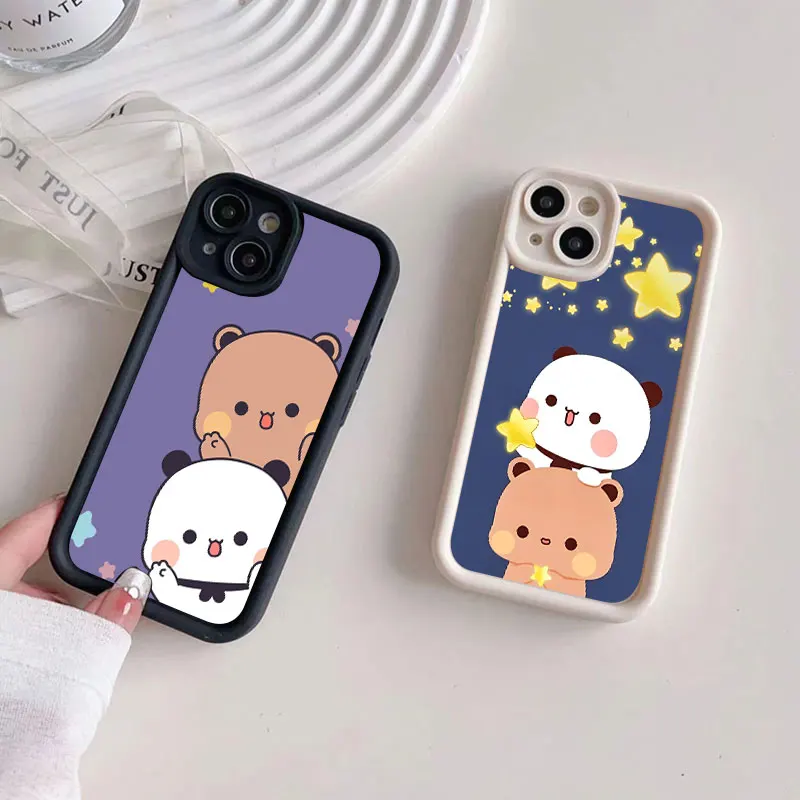 Cute BuBu DuDu Soft Silicone Phone Case For Apple iPhone 12 13 Mini 11 14 15 16 Pro Max 7 8 Plus