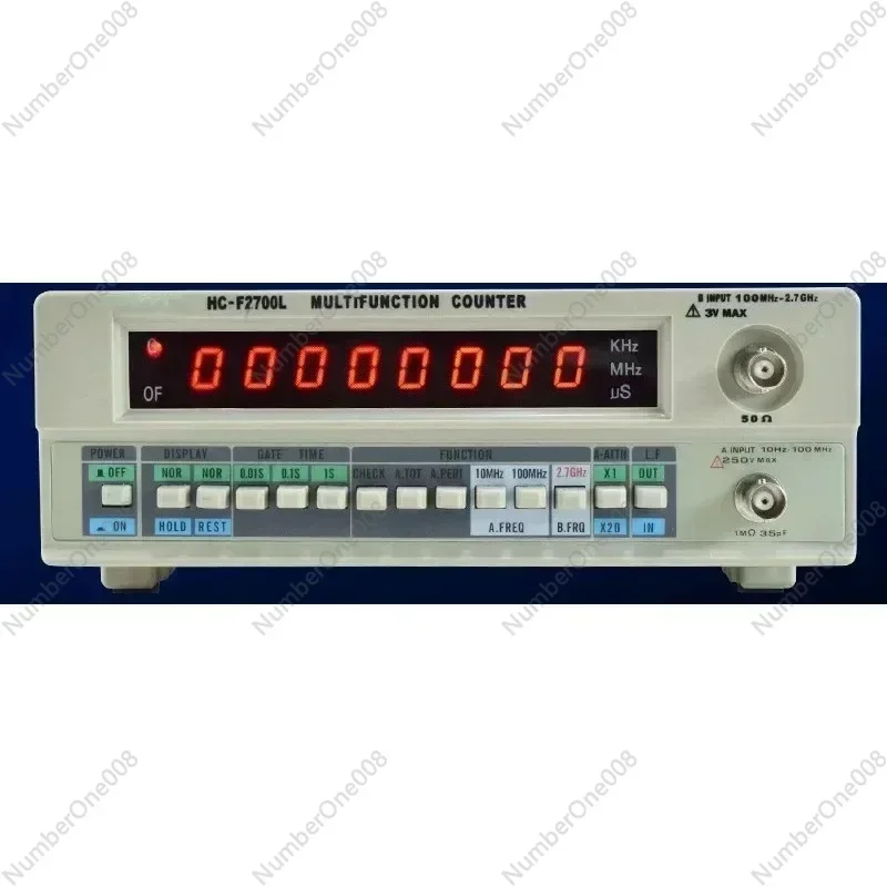 HC-F1000L Frequency Meter Counter 10hz To 2700Mhz 1G Frequency Crystal Oscillator Signal Counter Test 8 Led Display 220V