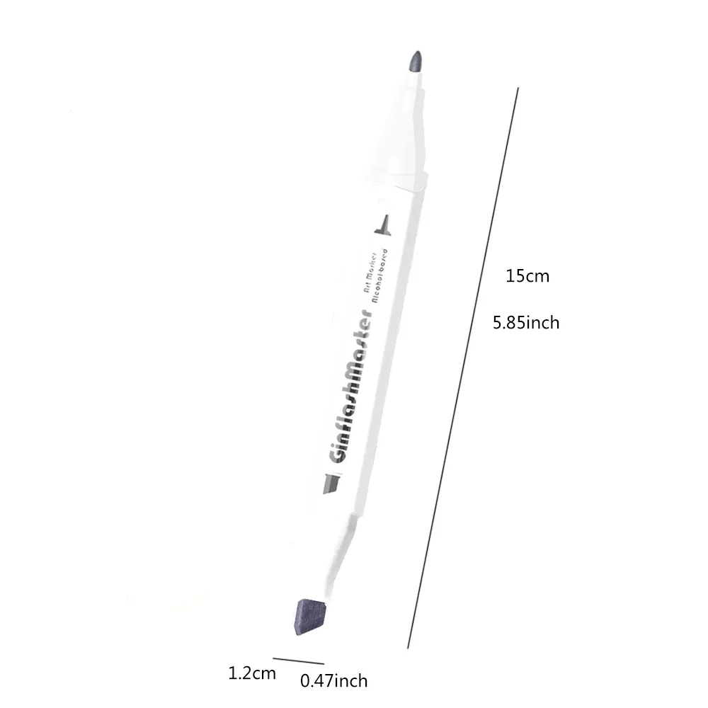 Imagem -03 - Ginflash Marcador de Arte com Ponta Fina e Cinzel Tons Cinza Caneta Pincel Esboço Marcadores à Base de Álcool Ponta Dupla Mangá Desenho Materiais de Arte