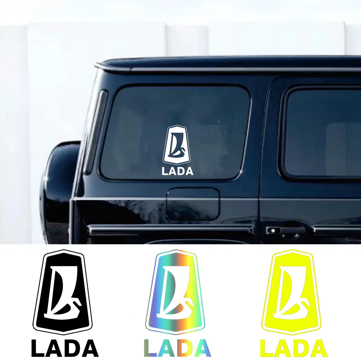 

Personality LADA LOGO Car Stickers Cover Scratches Window Vinyl Decal for Motorcycle Laptop Phone Helmet Decoration