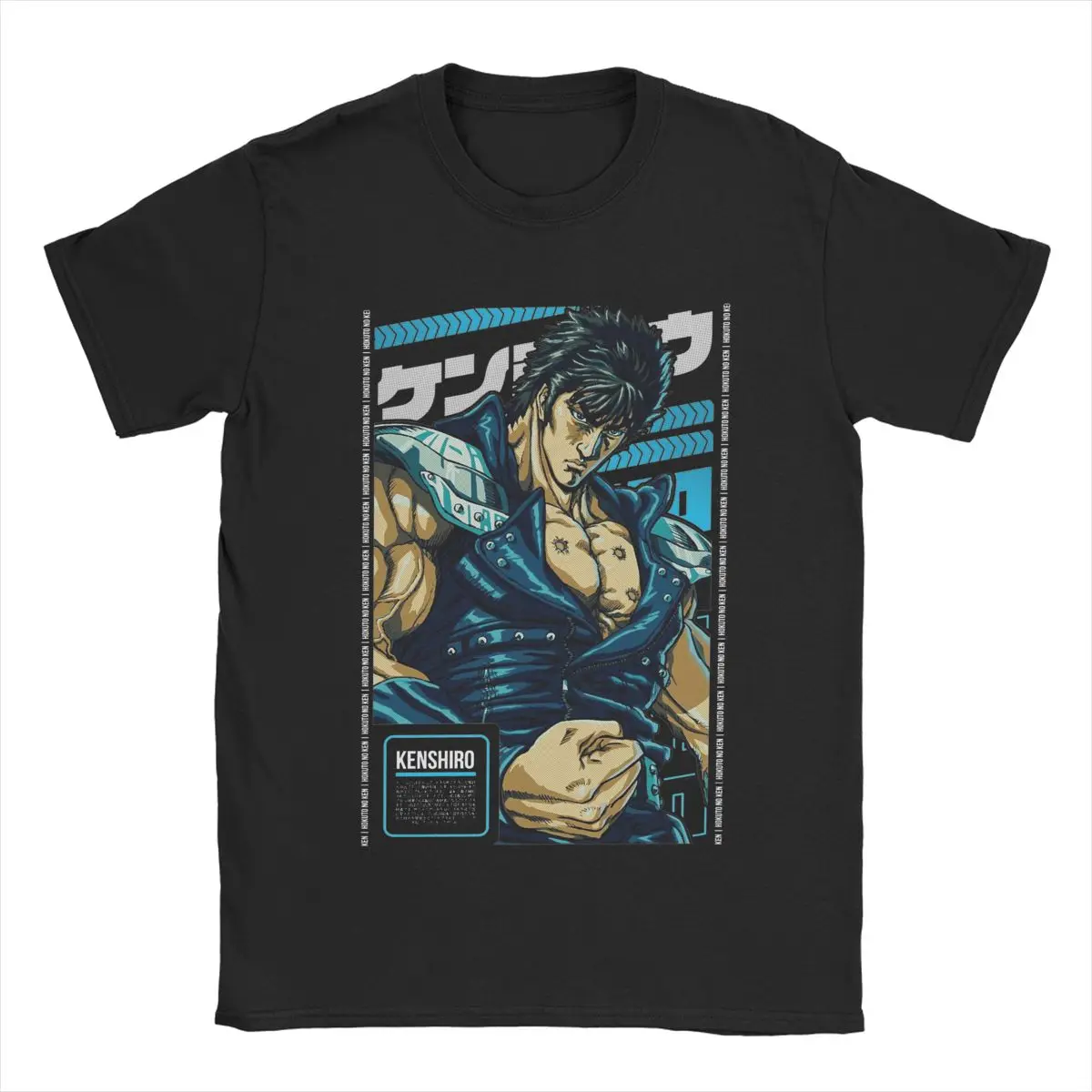 Kenshiro Hokuto No Ken Anime camisetas hombres algodón moda para hombre Camiseta cuello redondo camisetas manga corta ropa regalo