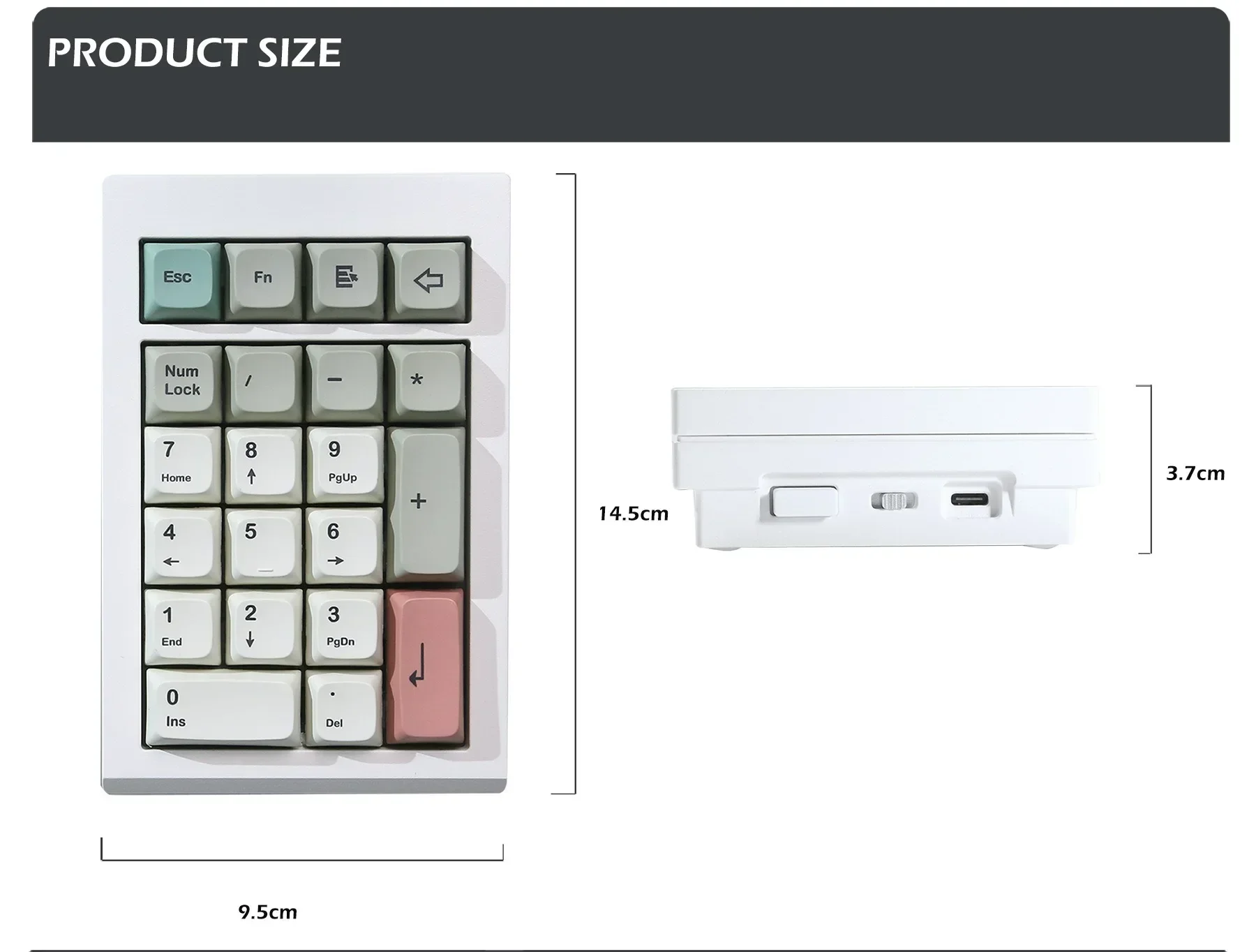 Imagem -06 - Kit de Teclado de Liga de Alumínio Bluetooth 2.4g Pad sem Fio Teclado Digital 21-key Rgb Backlight Suporte Win e Ios Zuoya-lmk21