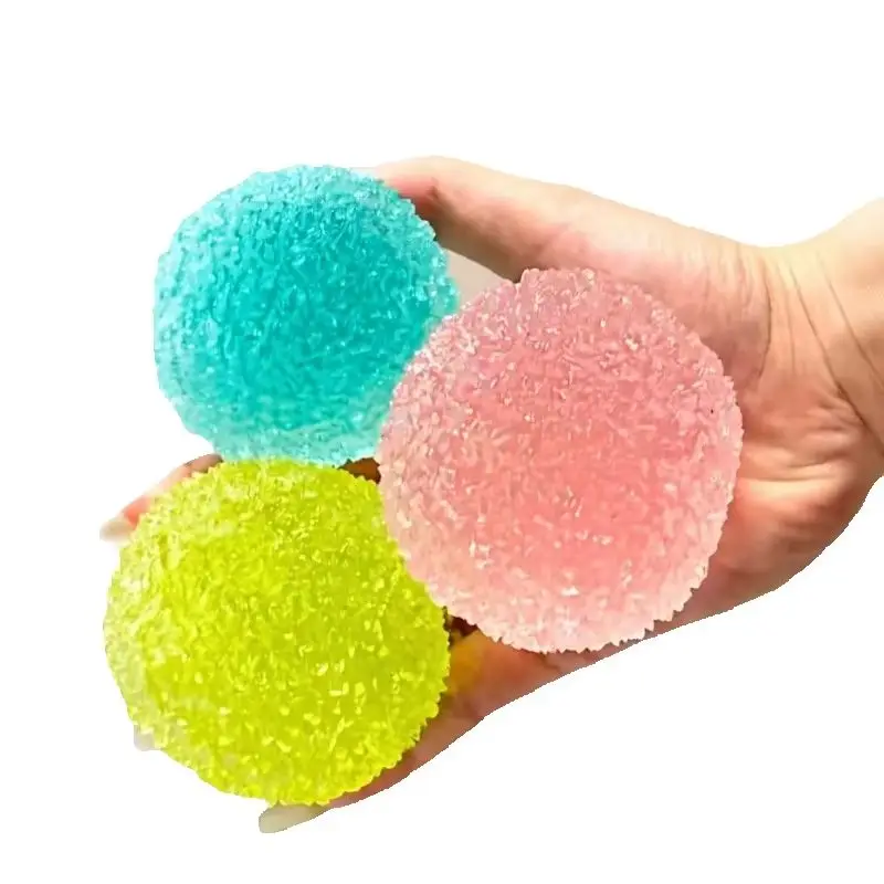 Squishy Ice Ball Maltose Fidgets Toy Super Soft Pink Mochi Slow-rebound Squeeze Toy Anti-Stress Toy for Adults Hand Exercise