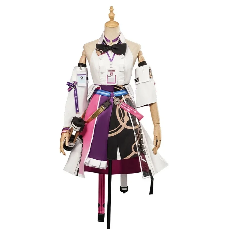 Jogo Honkai Asta Cosplay Traje, Star Rail, Anime Roupas e Perucas, Fato Roxo para Asta Cosplay