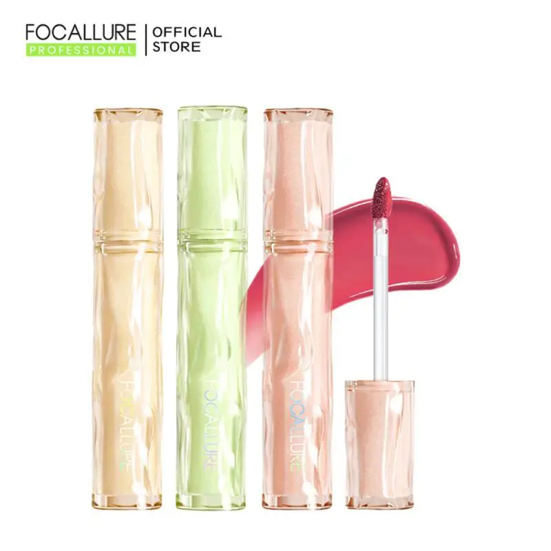 FOCALLURE 4 Colors Matte Lip Gloss Silky Liquid Lipstick Waterproof Long Lasting Moisturizing Lip Glaze Lip Makeup Cosmetic