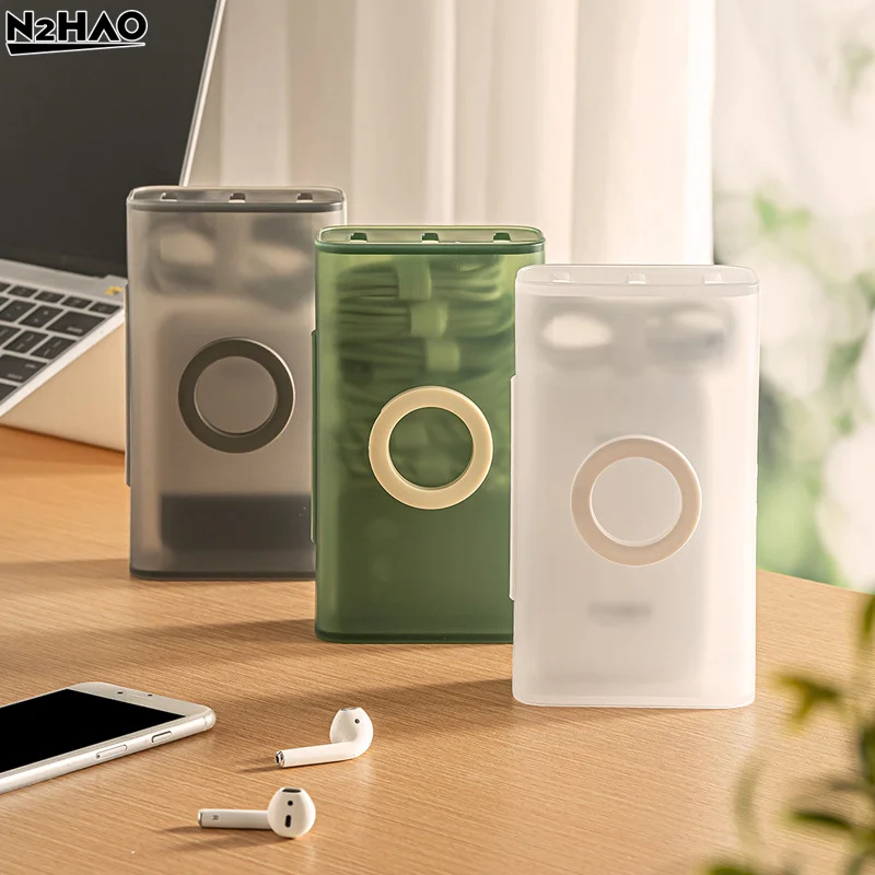 1PCS Data Line Multifunctional Large Capacity Data Cable Storage Box Travel Storage Device Data Cable Storage Box