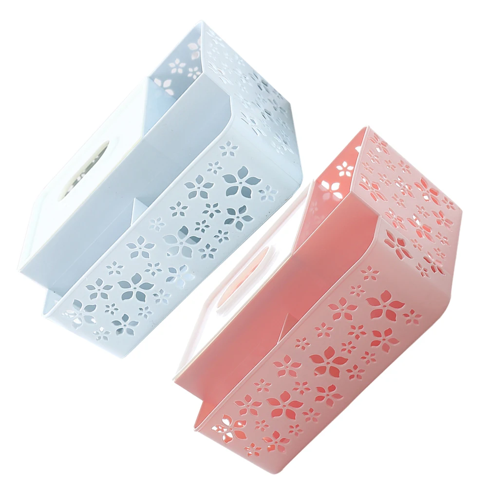 

2 Pcs Tissue Holder Rectangle Storage Box Paper Towel Bobby Pp Desk Napkin ganizer Multi Decor Easy Clean Stable