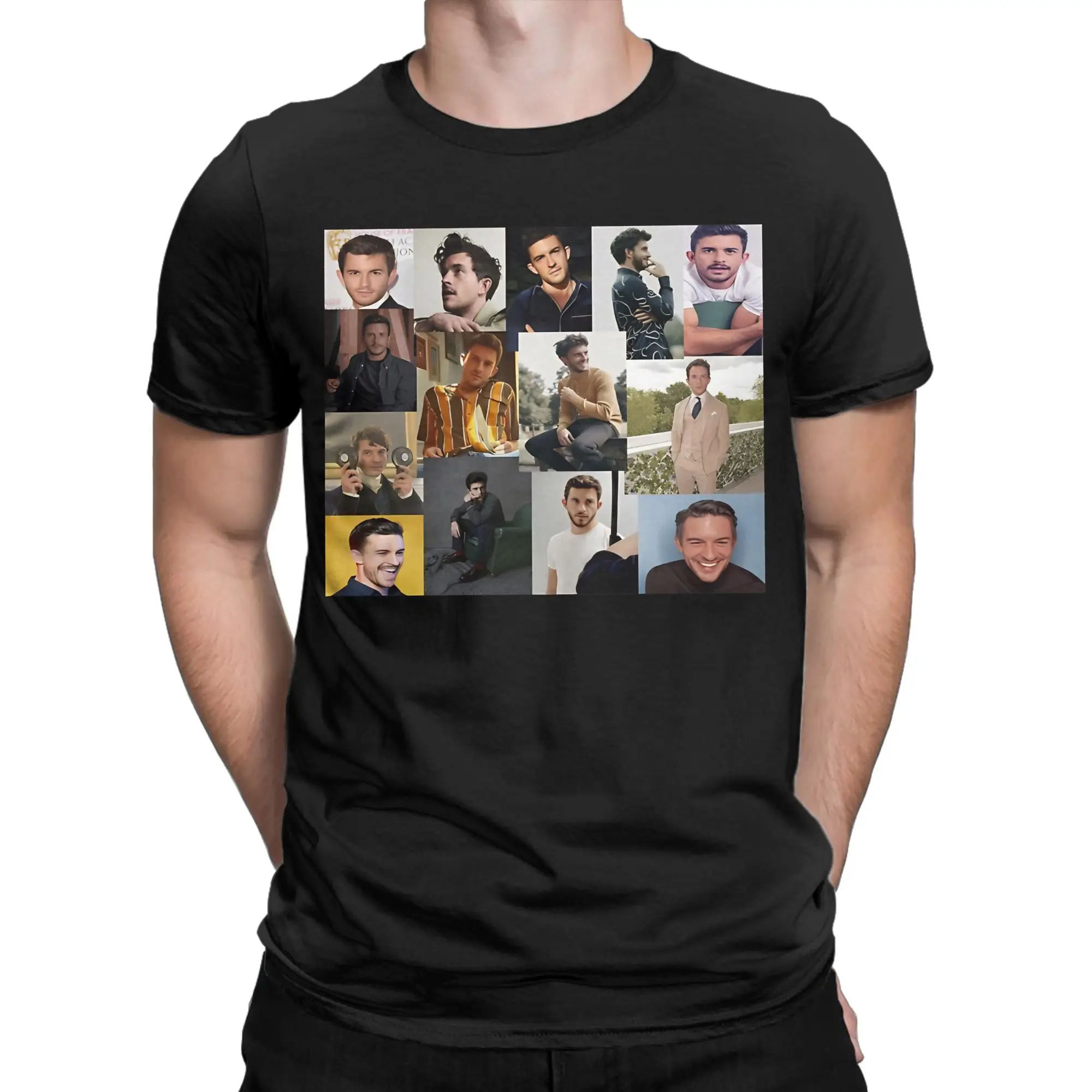 Jonathan Bailey Actor T Shirts Men Women's Cotton Hipster T-Shirts O Neck Comedy Tee Shirt Short Sleeve Clothes Printed