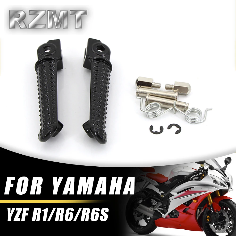 

Motorcycle Folding Parts For YAMAHA YZF-R1 1998-2014 YZF-R6 1999-2012 YZF-R6S Front Foot Rests Pedal Bracket Assembly Kit BLACK