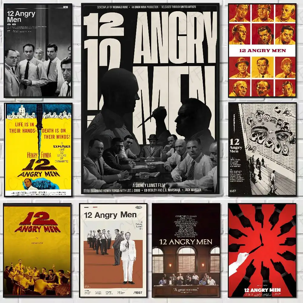 

Suspense Movies 12 A-Angry MenS Poster Suitable For Living Room,bedroom,bar,Hallway Bar Wall Art Prints Decoration Gifts