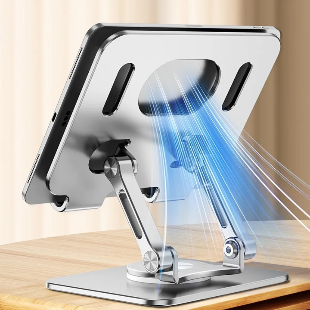 

360° Rotation Foldable Tablet Stand Adjustable Multi Angle Tablet Foldable Holder Heat Dissipation Aluminum alloy