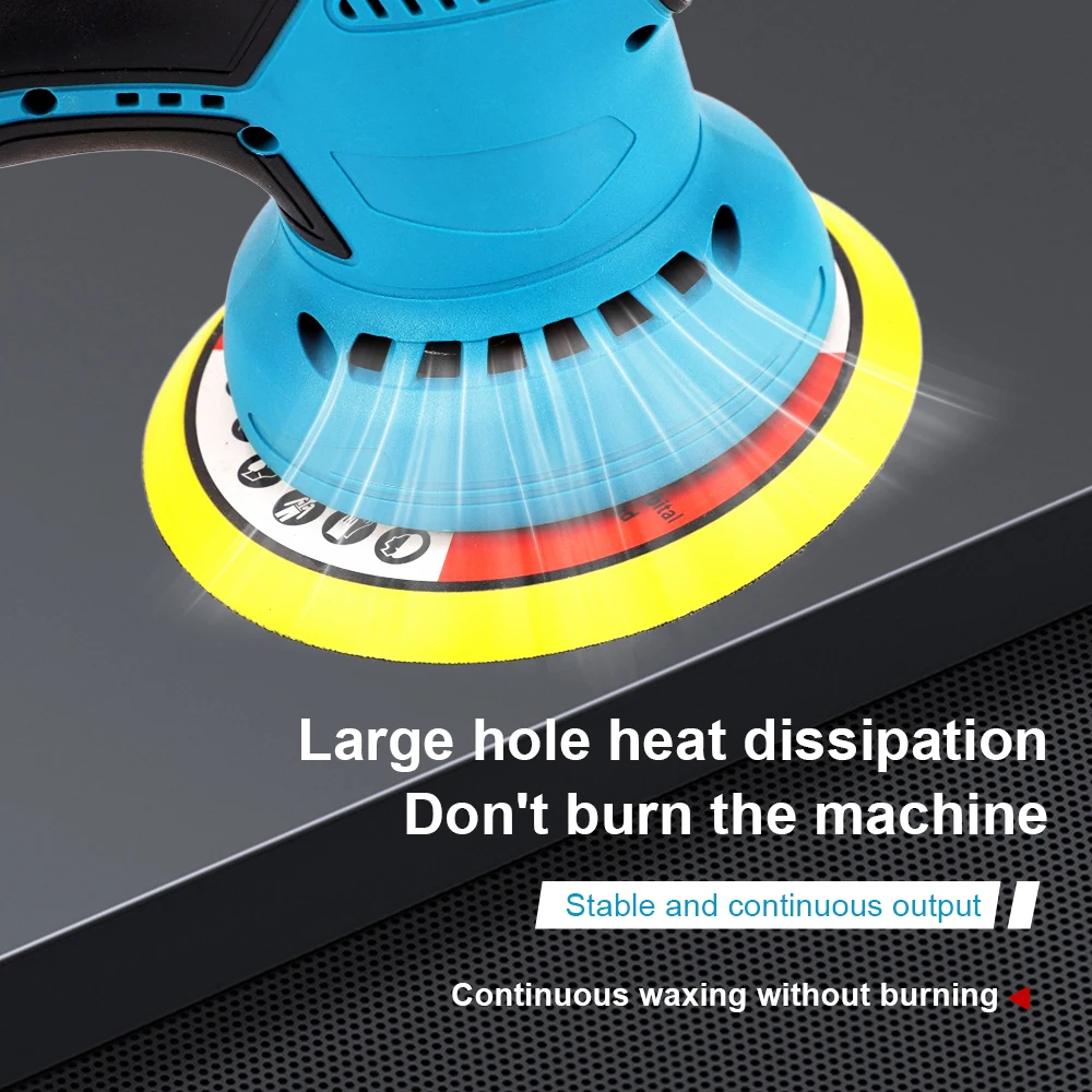 

6Inch 150mm DA Orbital Cordless Car Polisher 8 Speed Li Battery Auto Waxing Buffer Detailing Paint Restoration Grinding Tool