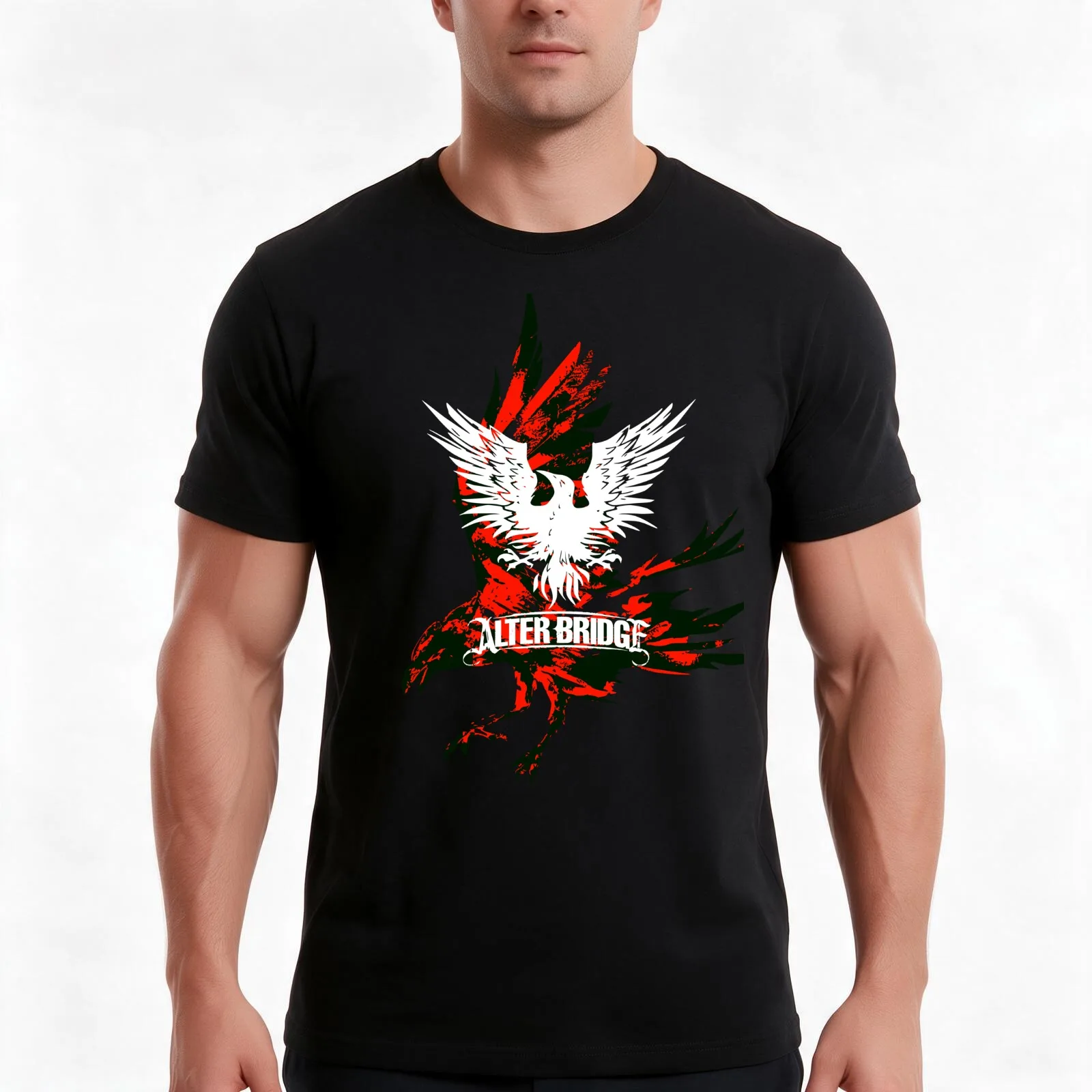 Alter Bridge - Blackbird background T-Shirt Summer Casual Cotton Tee Oversized Streetwear Tops Vintage Graphic Print