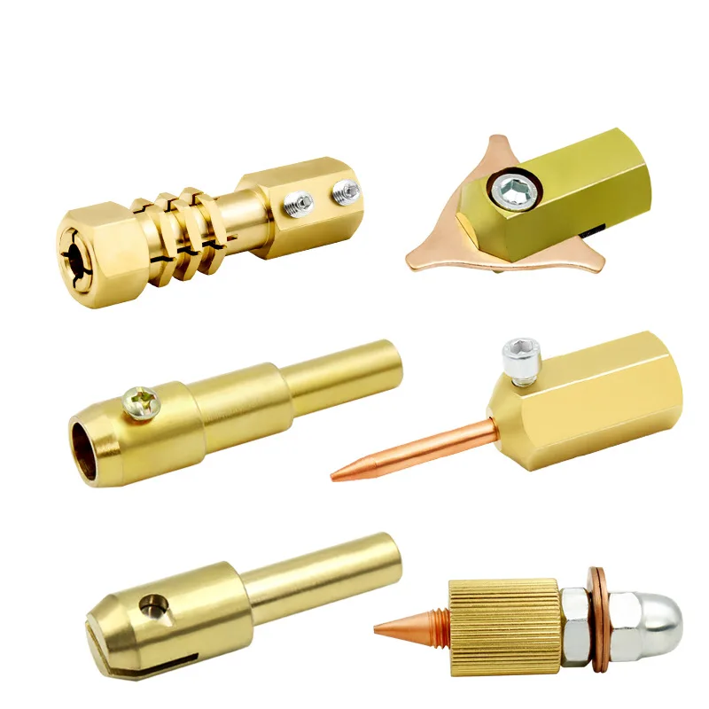 Automobile Sheet Metal Repair Machine Accessories Locking Copper Head Triangular Disc Carbon Rod Copper Chuck