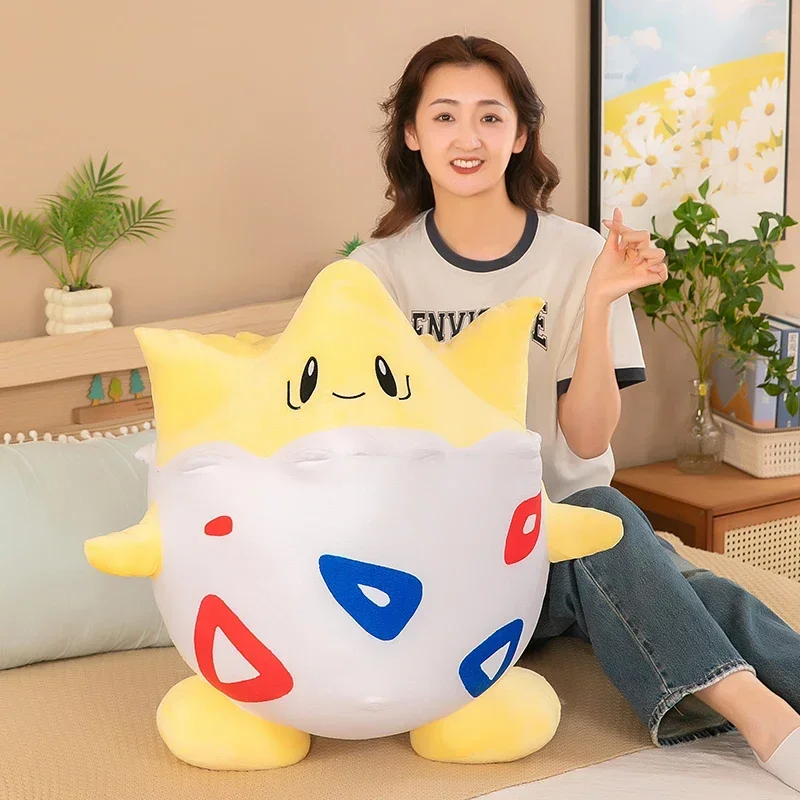 60cm Pokemon Togepi juguete de peluche de gran tamaño lindo suave Kawaii mejores regalos Anime muñecos de peluche de dibujos animados figura de juguete para niños regalo de cumpleaños