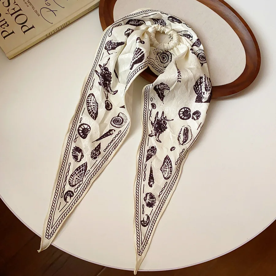 النسيج المطبوعة قوقعة شرابة الشعر حبل للنساء البوهيمي واسعة الساتان Scrunchie لطيف الساحرة إكسسوارات الشعر بالجملة ث