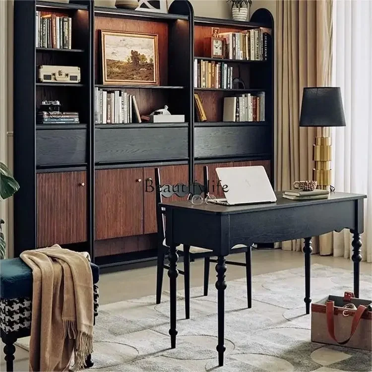 LXFrench retro solid wood desk modern simple home makeup study computer deskSSS