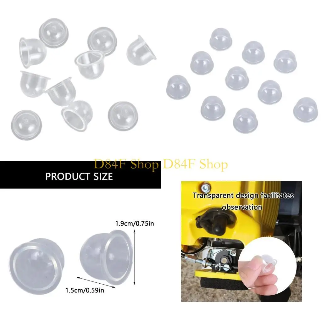 

D84F 10Pcs Primer Bulb for Trimmer Hedge Cutter Gas Blower Brush Maintenance