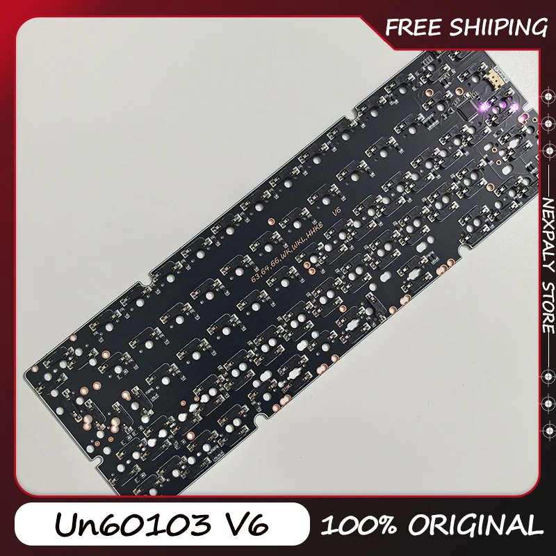Un60103 V6 Keyboard PCB VIA Single-Mode Wired 8K Keyboard positioning board GH60 PCB Mechanical Keyboard Gaming Gifts Accessory