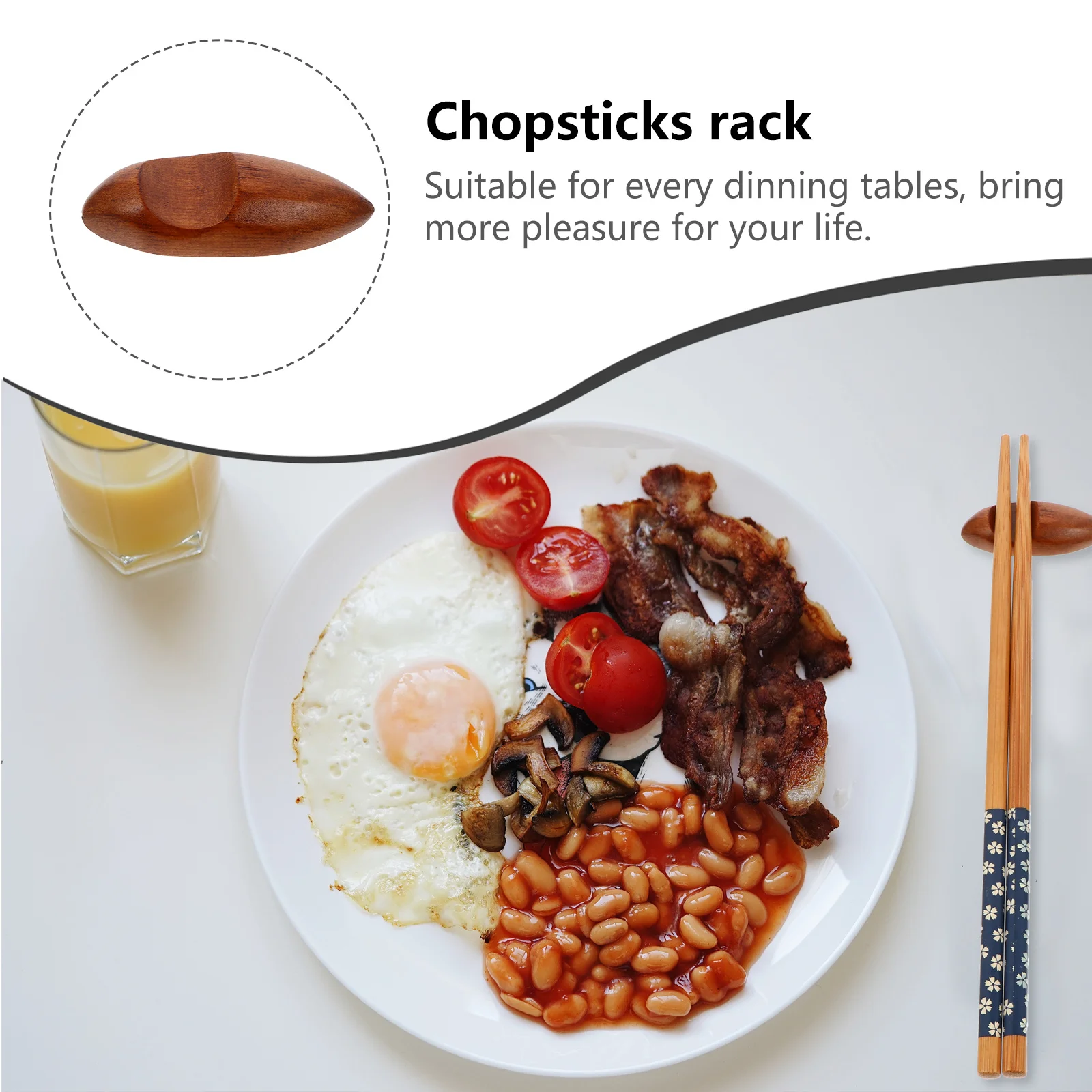 

6Pcs Wooden Chopstick Holders Crafted Workmanship No Burrs Firmly Holding Forks Spoons Lightweight Maintenance Suitable Dining